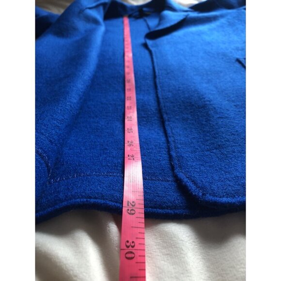 J.Crew Coat in Boiled Wool Womens PXS Royal Blue Preppy - Picture 8 of 8
